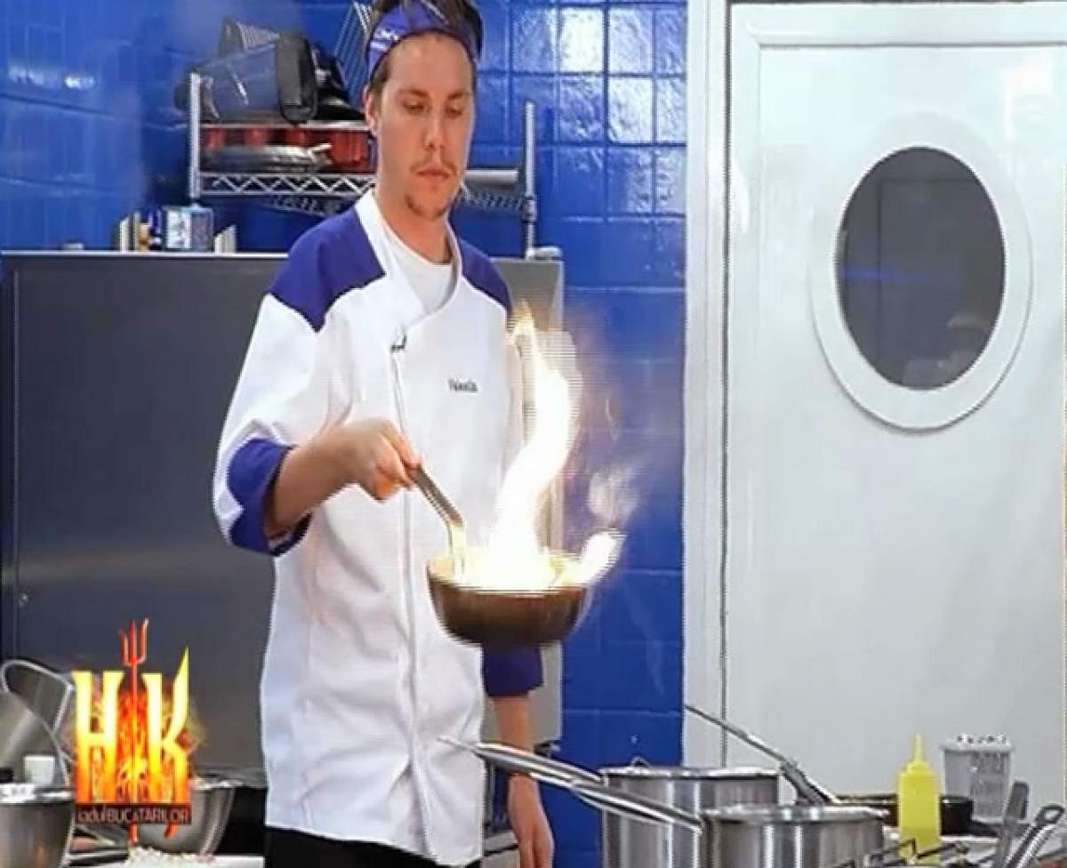 "Hell's Kitchen - Iadul Bucătarilor", în flăcări! Un concurent a uitat mâncarea pe foc