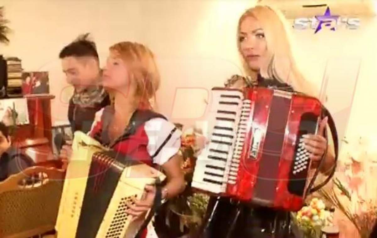 Ana Mocanu şi Loredana Chivu au învăţat să cânte la acordeon! Uite cine le-a dat lecţii