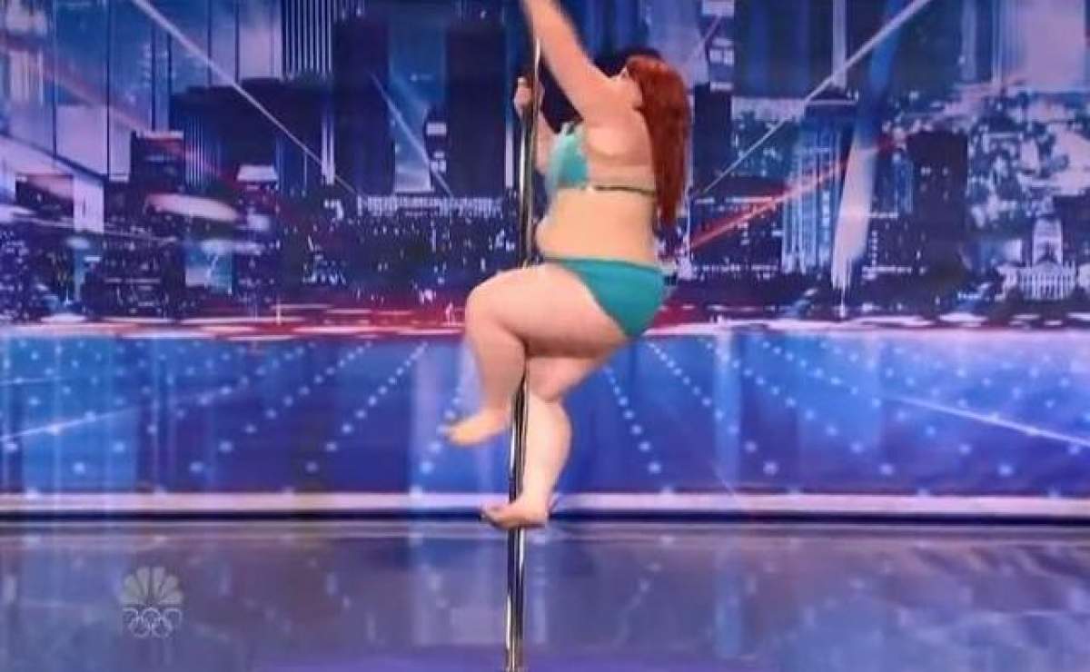 VIDEO incendiar cu cea mai grasă dansatoare din lume! Are 114 kilograme, dar face show la bară