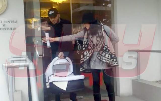 VIDEO / Gabi Bădălău şi-a luat iubita şi copilul acasă! Primele imagini cu Claudia Pătrăşcanu şi bebeluşul când părăsesc clinica!