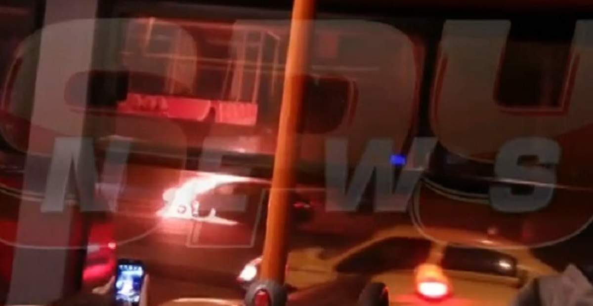 VIDEO / Maşină, în flăcări în centrul Capitalei! Risc de explozie