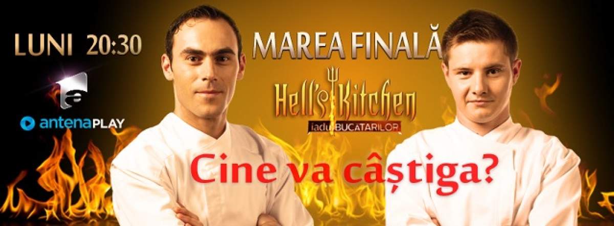 ”Hell’s Kitchen – Iadul Bucătarilor” îsi alege câștigătorul pe 22 decembrie! Cătălin și Tavi luptă pentru 80.000 de euro