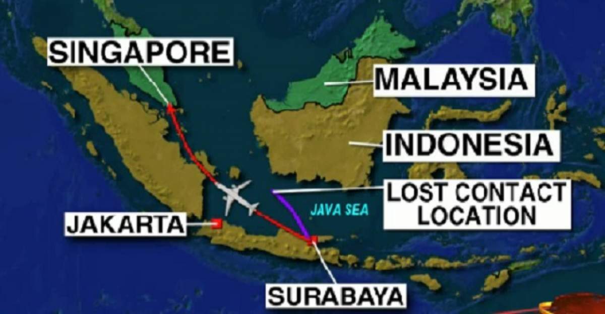 Avionul AirAsia dispărut duminică a fost găsit! Ce au declarat autorităţile indoneziene