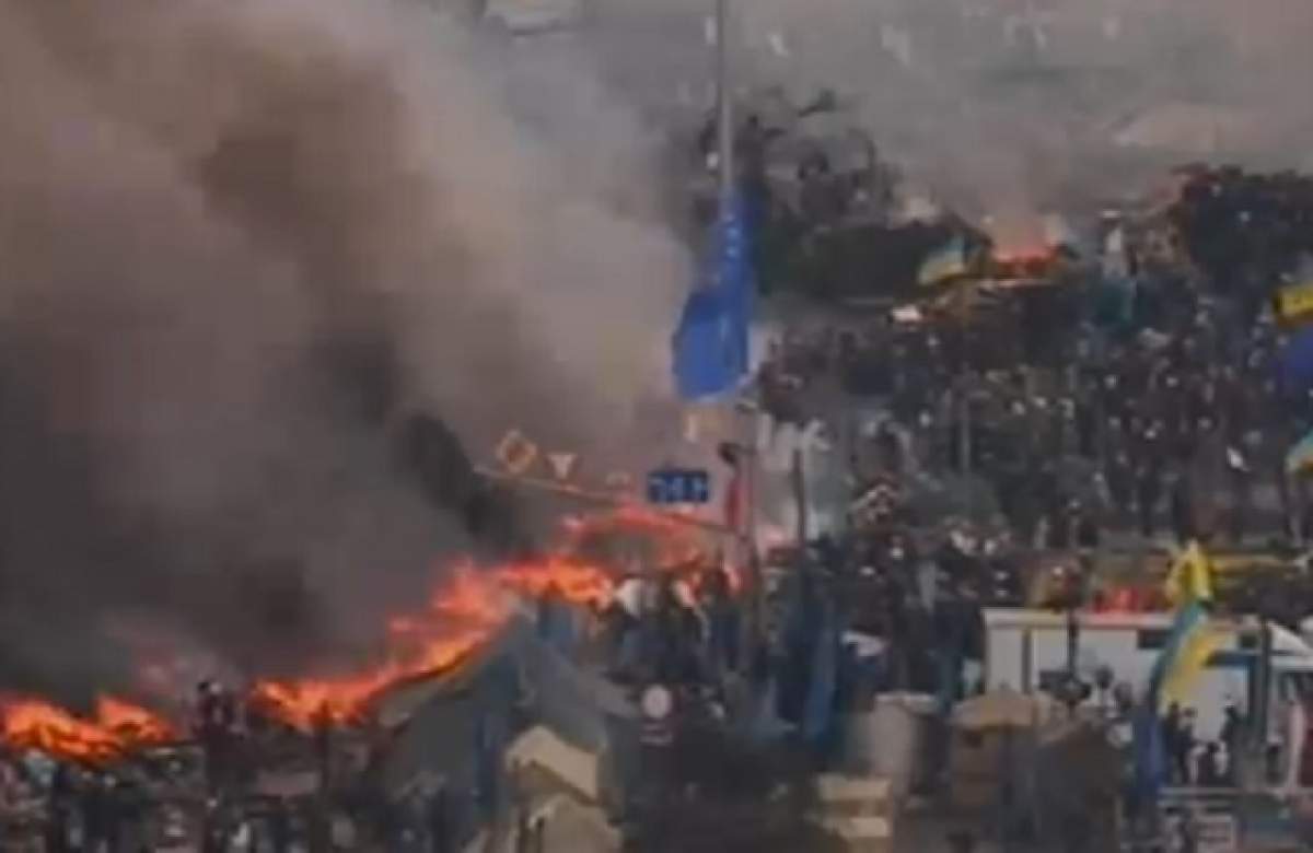VIDEO Iadul s-a dezlănţuit! Proteste sângeroase în Ucraina! 22 de morţi şi 500 de răniţi