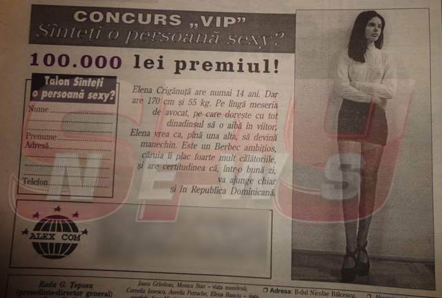 Prima apariţie în presă a Ileanei Lazariuc. Avea doar 14 ani şi visa să devină o avocată de succes