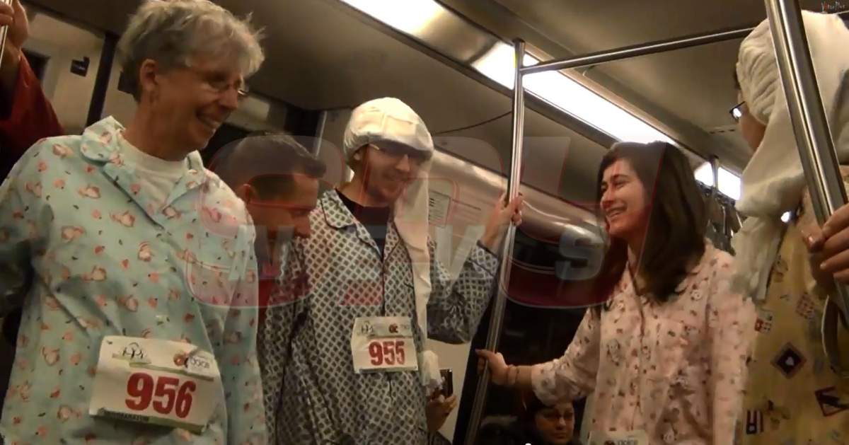 VIDEO Apariţie inedită la metrou! Au rămas ca la dentist când i-au văzut îmbrăcaţi aşa!