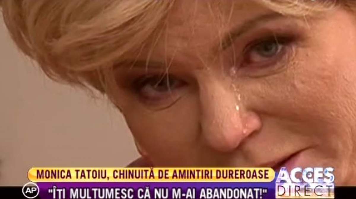 VIDEO Amintirile o chinuiesc! Monica Tatoiu a plâns în hohote la TV: "Dacă nu mă îmbolnăveam de cancer, aş fi ajuns o c..."