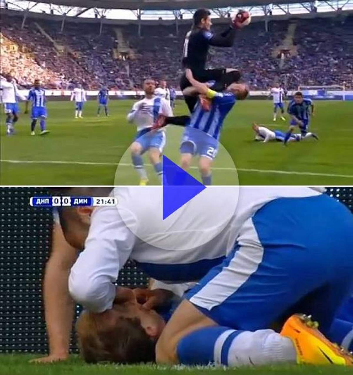 Oleg Gusev, la un pas de moarte! Mijlocaşul echipei Dinamo Kiev a fost salvat de un adversar