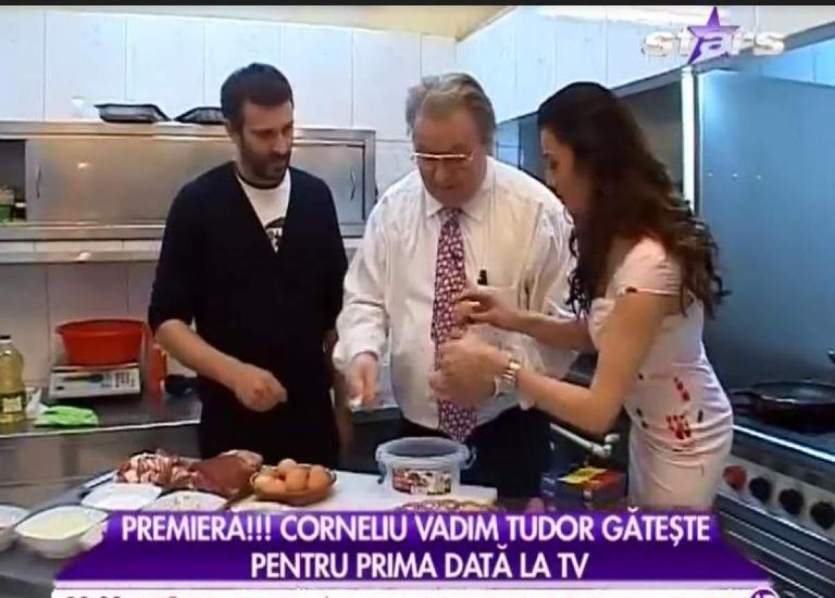 Corneliu Vadim Tudor, aşa cum nu l-ai mai văzut niciodată! Uite ce dezvăluiri culinare face