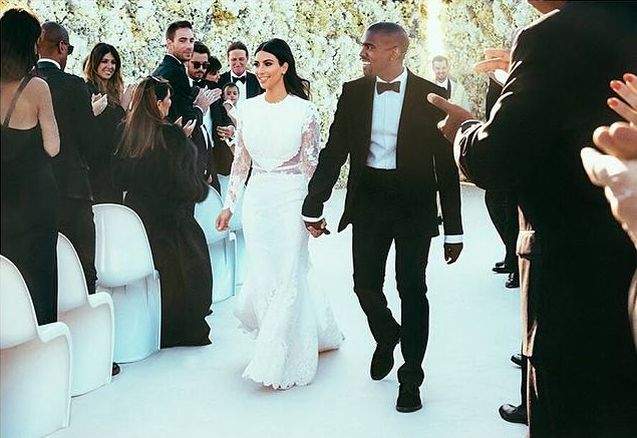 Primele fotografii oficiale de la nunta lui Kanye West  cu Kim Kardashian