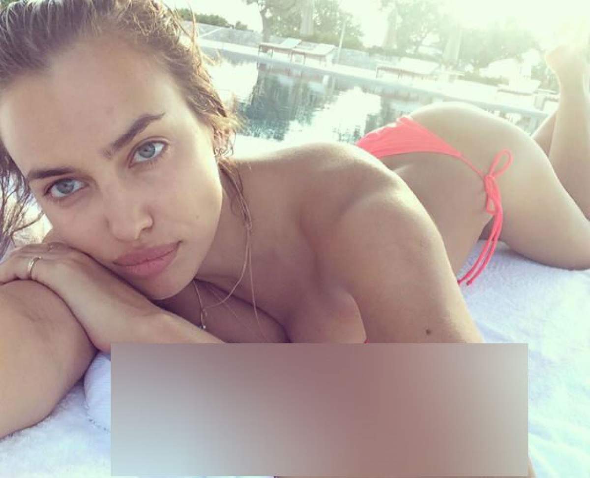 Părea fotografia perfectă dacă nu uita de părul de pe mână! Irina Shayk a comis-o!