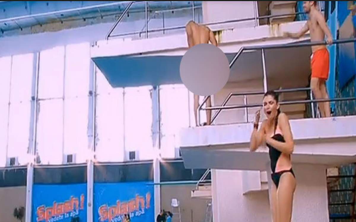 VIDEO Te prăpădeşti de râs! Ce vedetă MASCULINĂ a sărit în slipi TANGA la "Splash!"