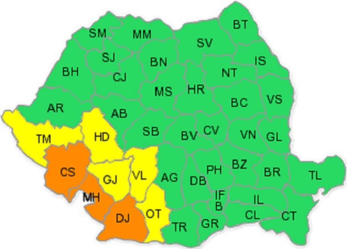 Nu se poate aşa ceva! Cod portocaliu de ploi torenţiale