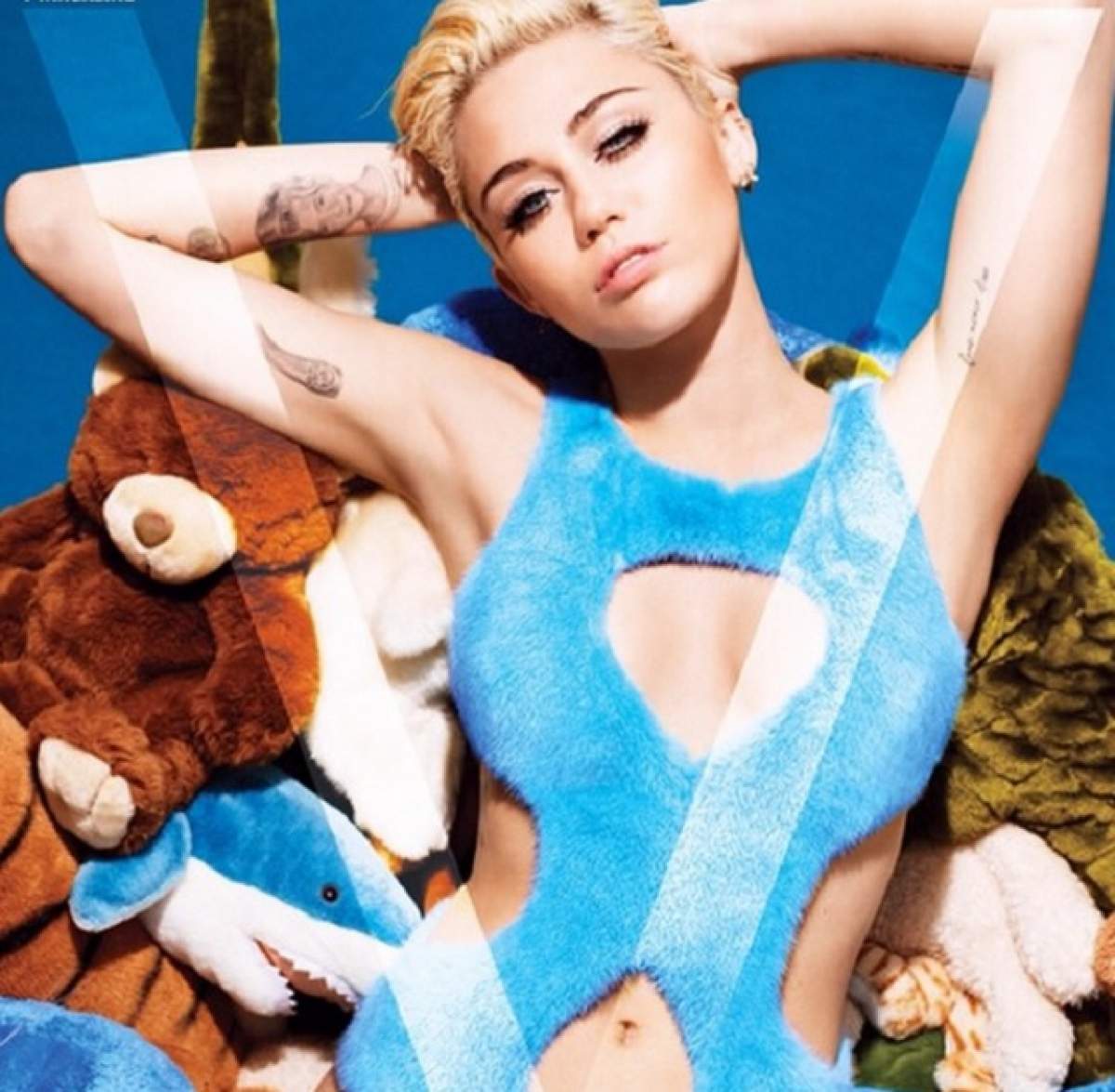 Miley Cyrus e din ce în ce mai obscenă! S-a pozat cu ASTA între picioare