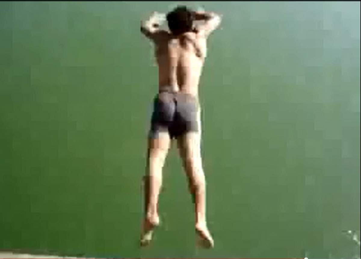 ATENŢIE, imagini şocante! Inconştienţa unui tânăr dornic de adrenalină întrece orice limită! S-a aruncat în gol de la 20 de metri!
