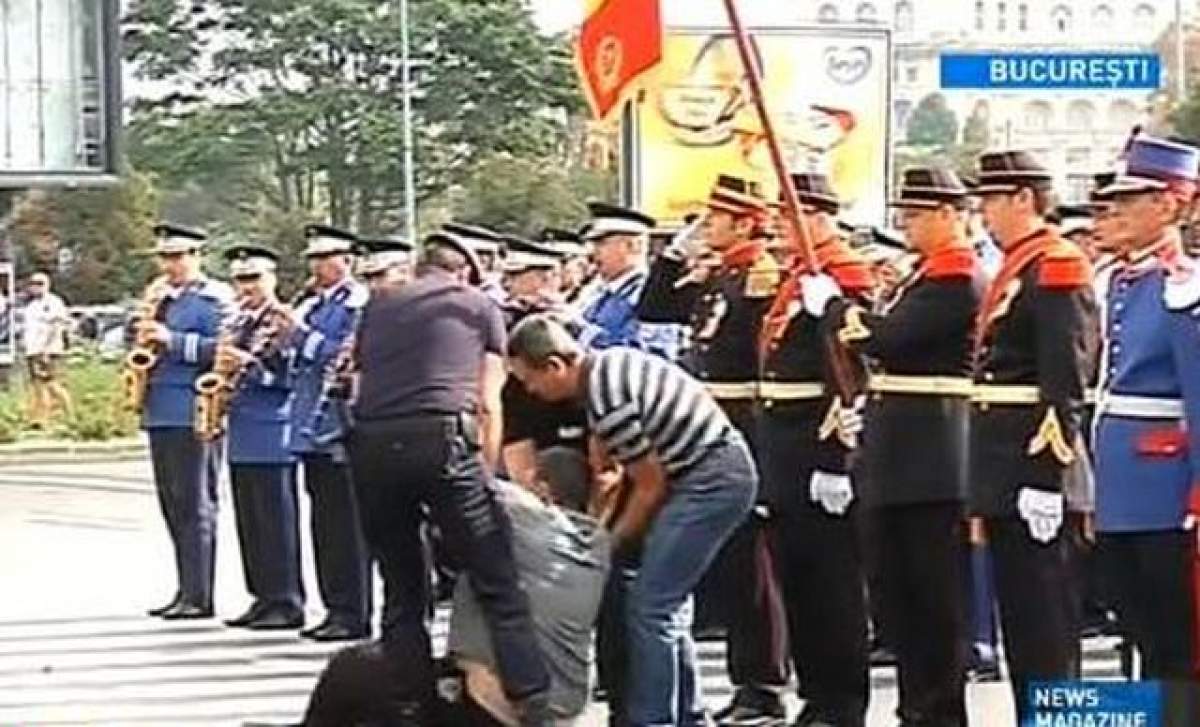 Incidente la Ziua Pompierilor. Un bărbat  a făcut un gest nepotrivit în faţa oficialilor prezenţi la eveniment