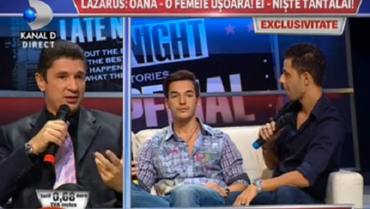 Luis Lazarus îi atacă, în direct, pe cei doi pretendenţi ai Oanei Zăvoranu! "Sunteţi cocote masculine!"