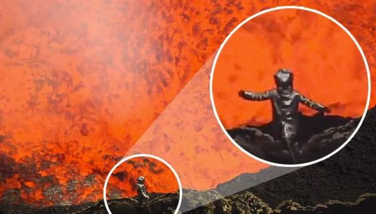 VIDEO / A coborât într-un vulcan care erupea! Cum arată imaginea iadului