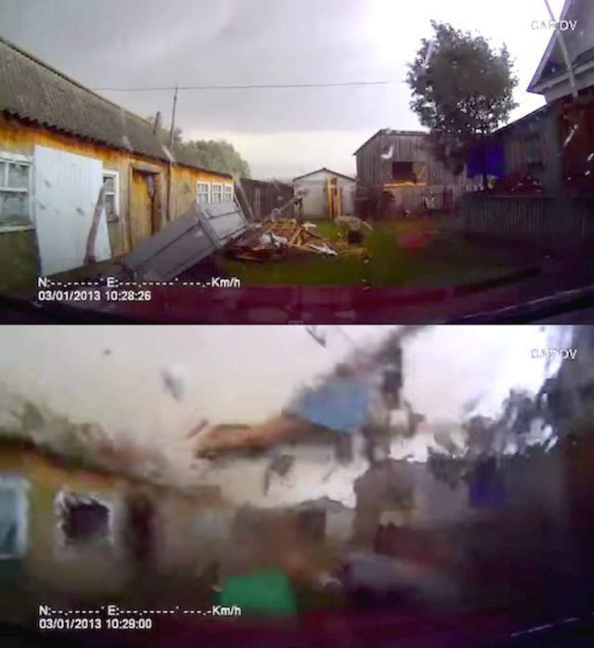 VIDEO / SPECTACULOS sau ÎNFRICOŞĂTOR? Ce vezi dacă trece o tornadă peste tine