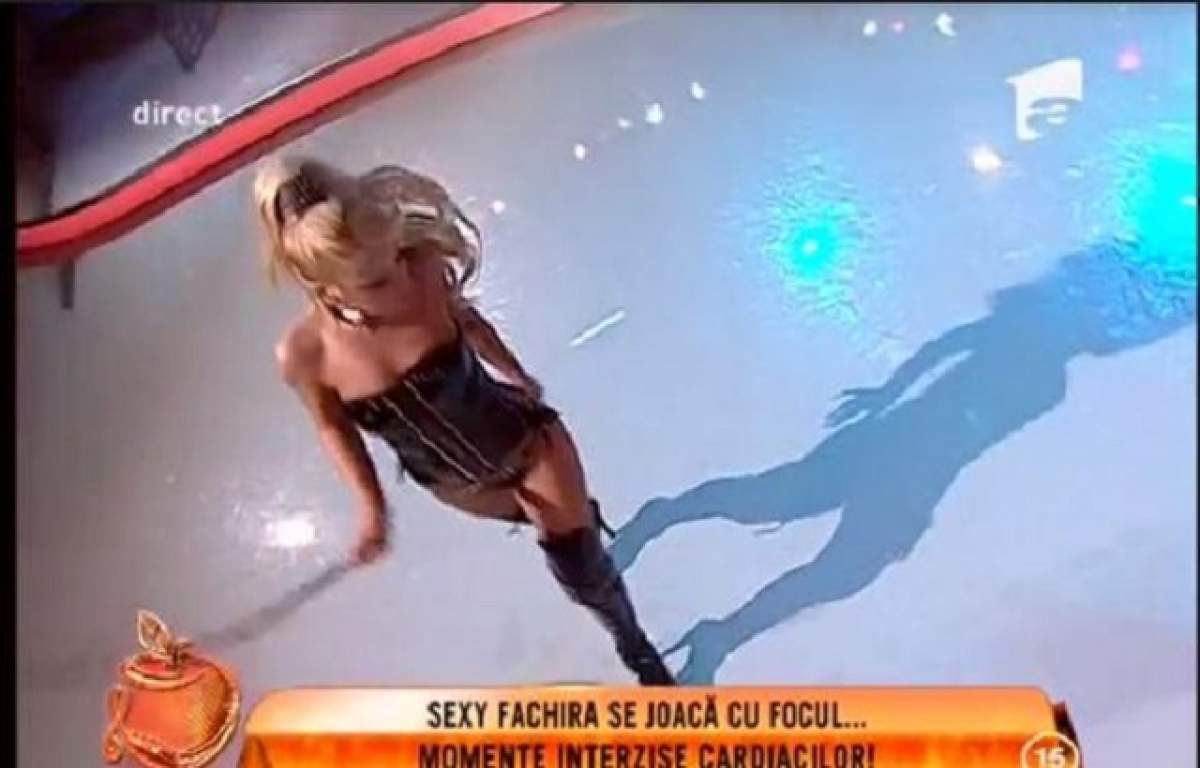 VIDEO / Show erotic la "Un Show Păcătos" ! Şi-a dat foc la sâni, în direct