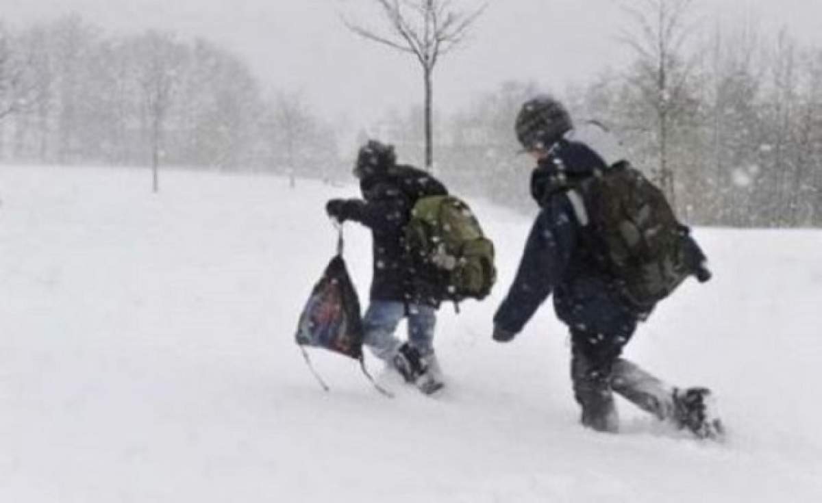 Şcoli ÎNCHISE din cauza vremii! În ce judeţe e suspendată activitatea unităţilor de învăţământ