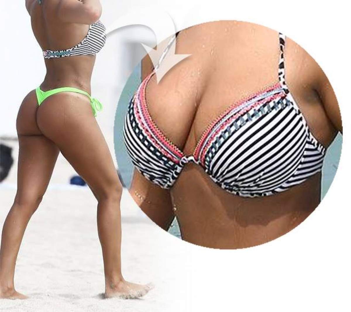FOTO / Din spate - LICEU, din faţă - MUZEU! Cine e vedeta care se mândreşte cu un posterior de braziliancă, dar dezgustă cu sânii lăsaţi