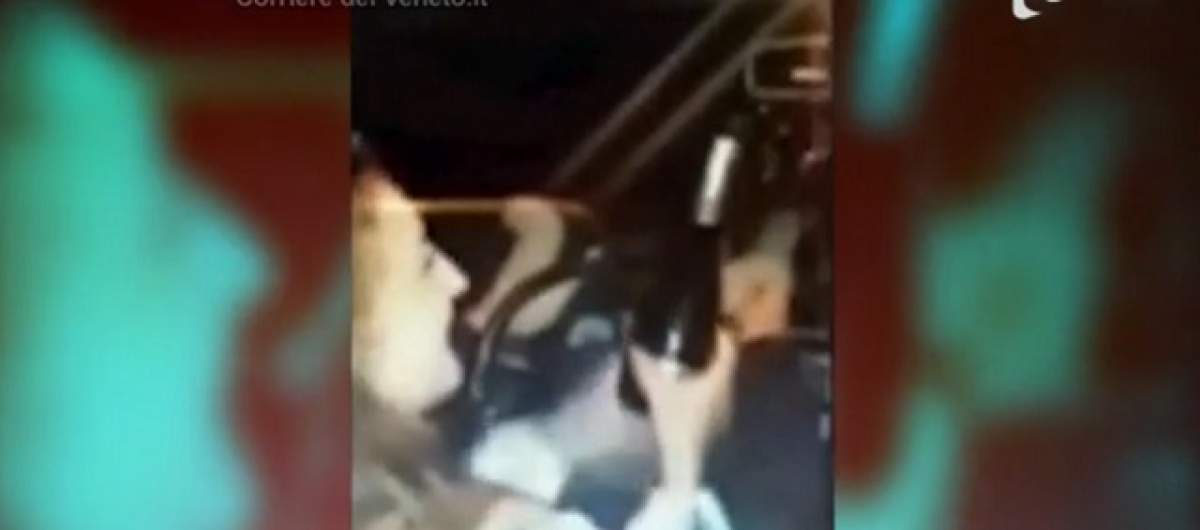 VIDEO / O româncă a lovit mortal un italian. A condus cu picioarele pe bord, cu sticla de vin în mână, cântând manele
