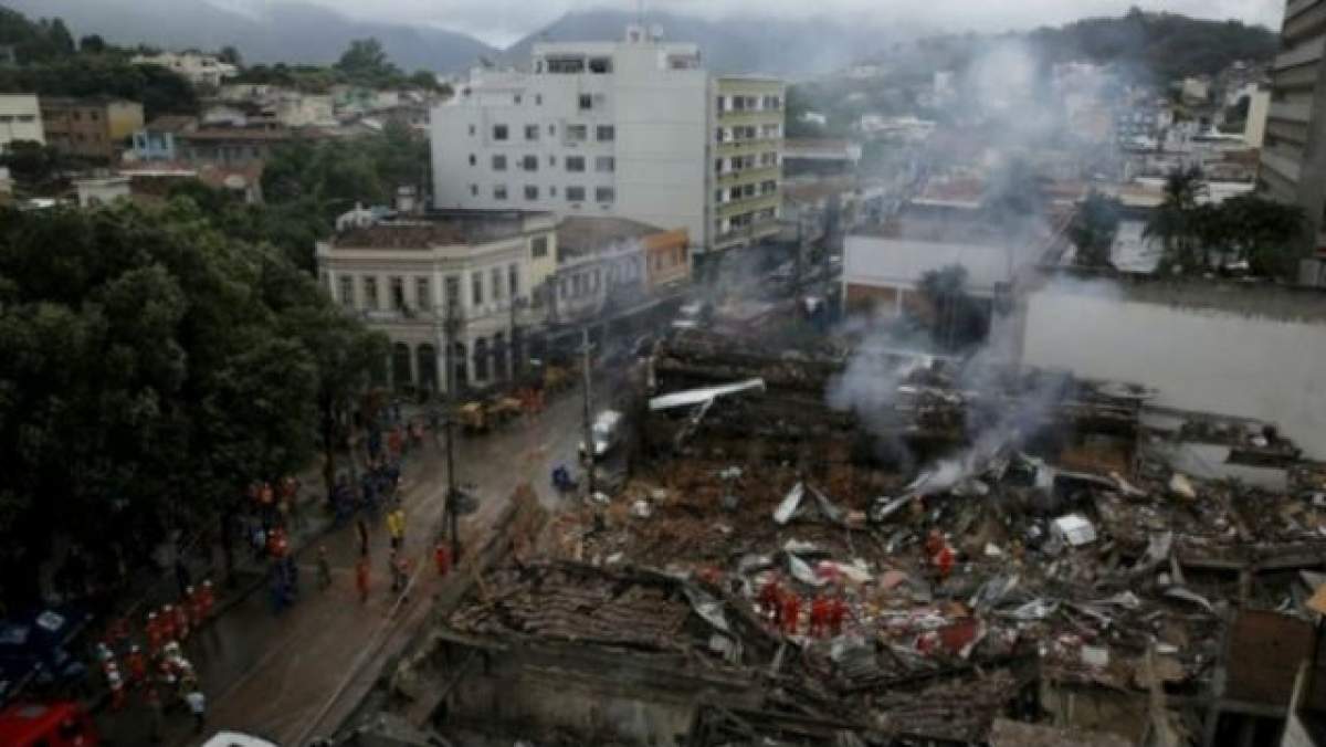 VIDEO / EXPLOZIE DEVASTATOARE la Rio de Janeiro! Au fost distruse 40 de clădiri şi 7 persoane au fost rănite