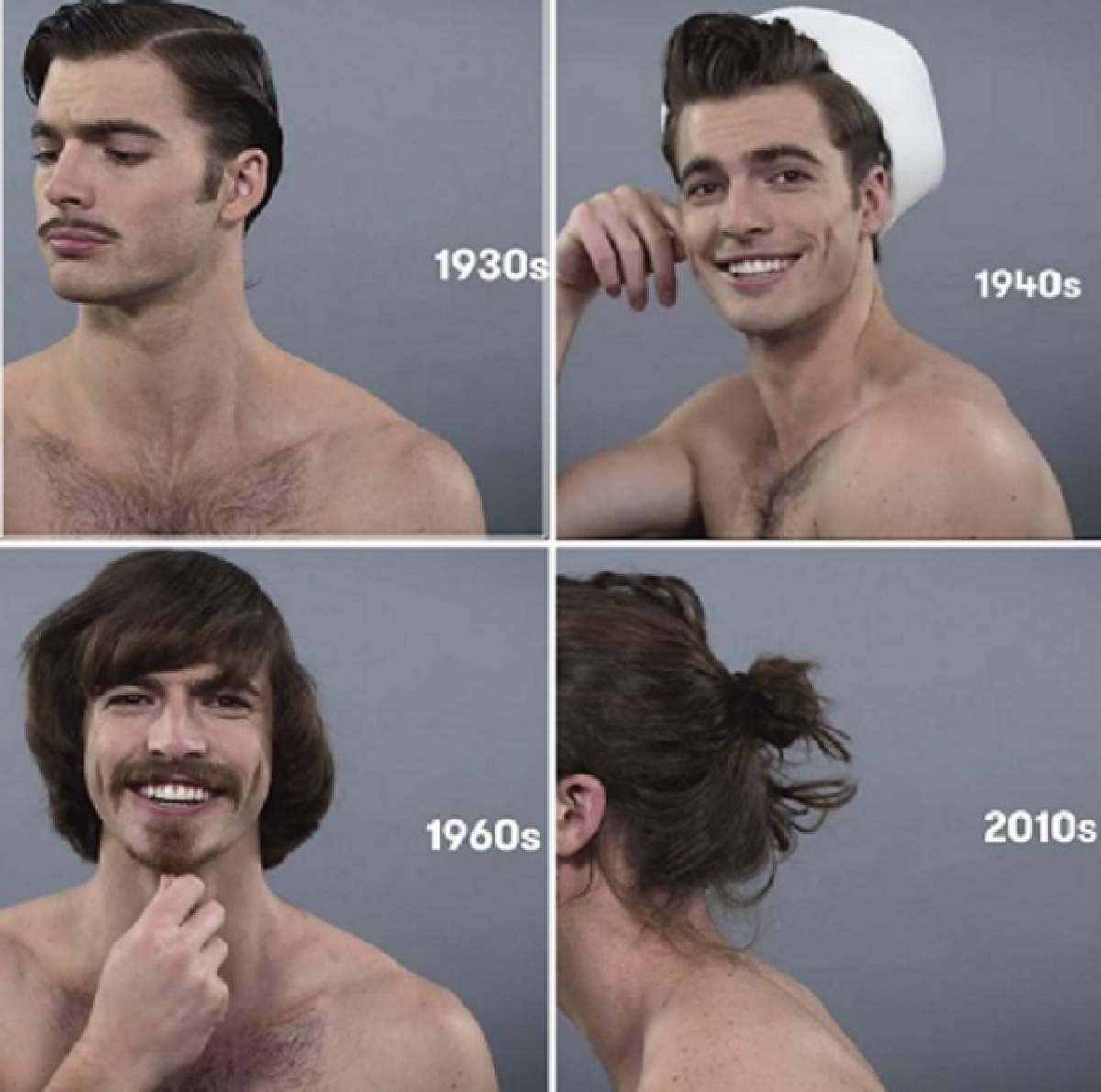 VIDEO/ Transformare fabuloasă! Cum s-au schimbat standardele de frumusețe ale bărbaților, în ultimul secol!