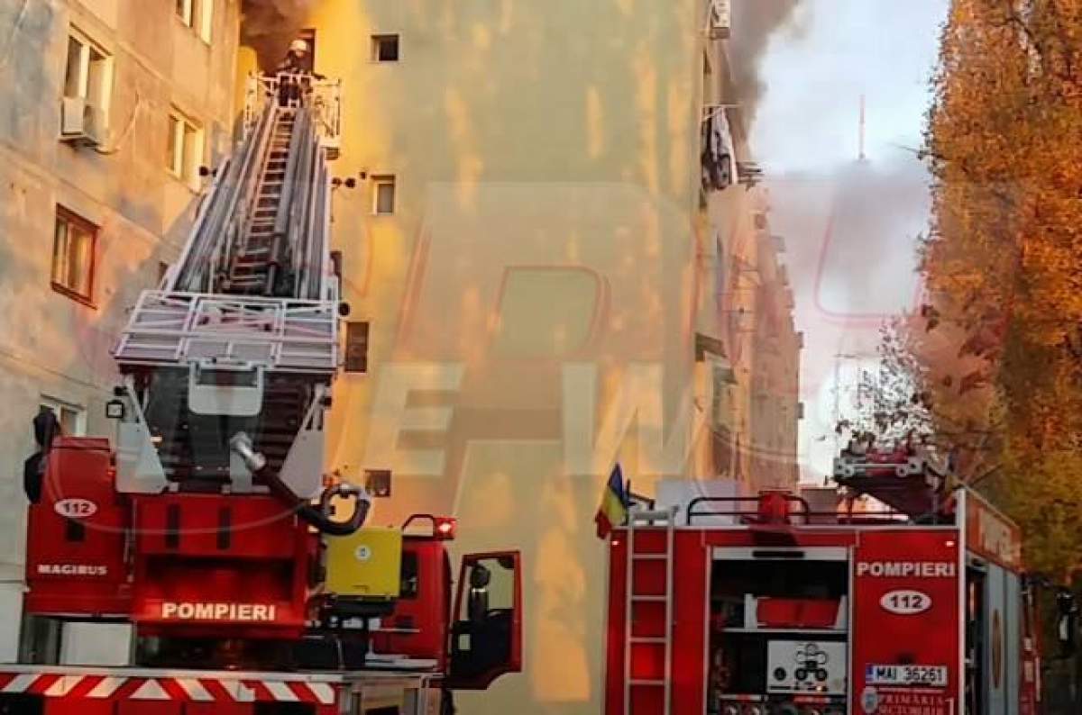 Un bloc din Bucureştii Noi a luat foc! Locatarii, evacuaţi de urgenţă