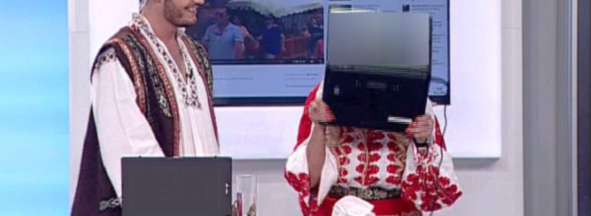 VIDEO / GEST NEAŞTEPTAT făcut, în direct, de o prezentatoare TV! A luat laptopul şi a început să-şi dea cu el în cap