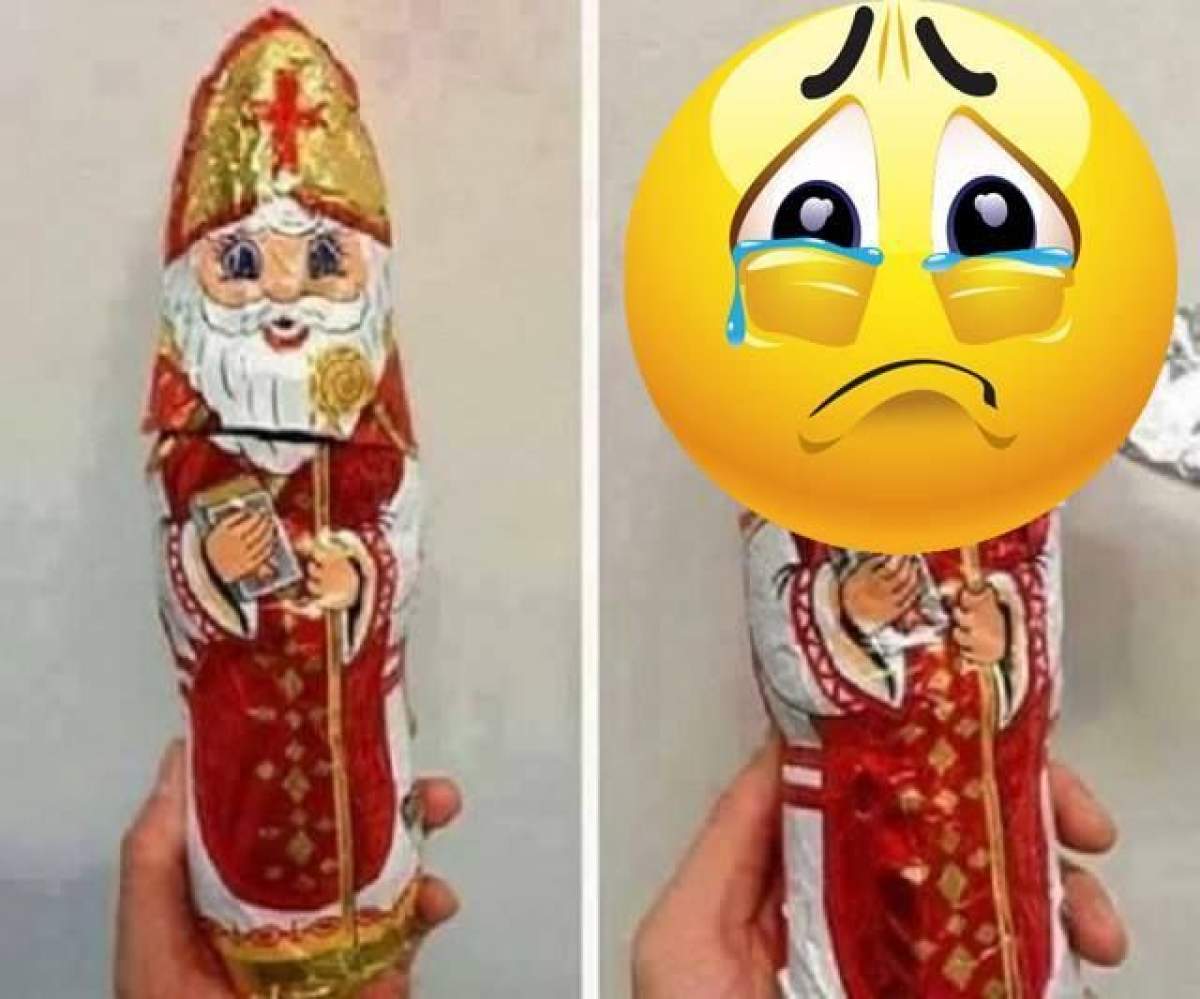 A cumpărat un Moş Crăciun din ciocolată! Când l-a desfăcut a rămas fără cuvinte. Ce a găsit copilul