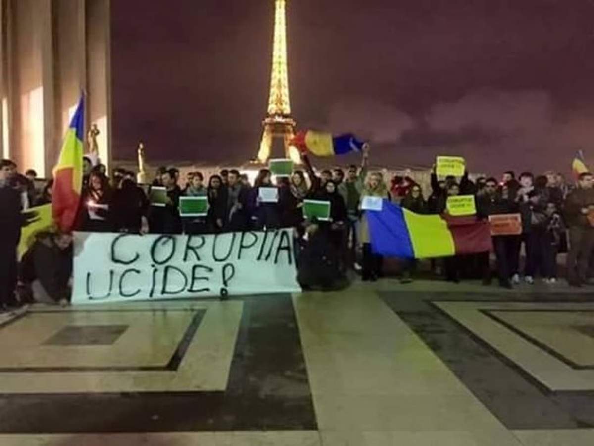 Românii de peste hotare au ieşit în stradă să protesteze