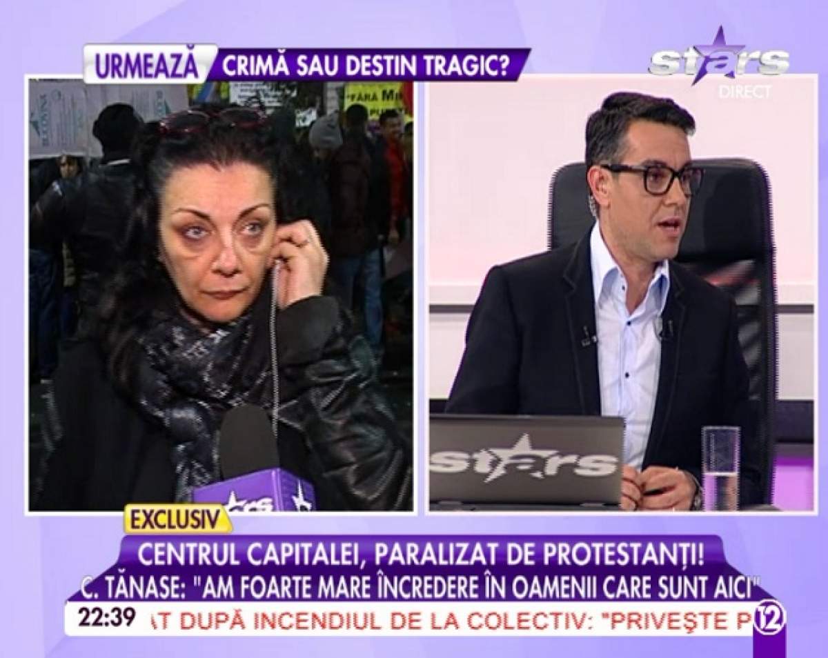 Carmen Tănase taie în carne vie, din mijlocul protestatarilor: „Oamenii aceștia au moștenit o porcărie!”