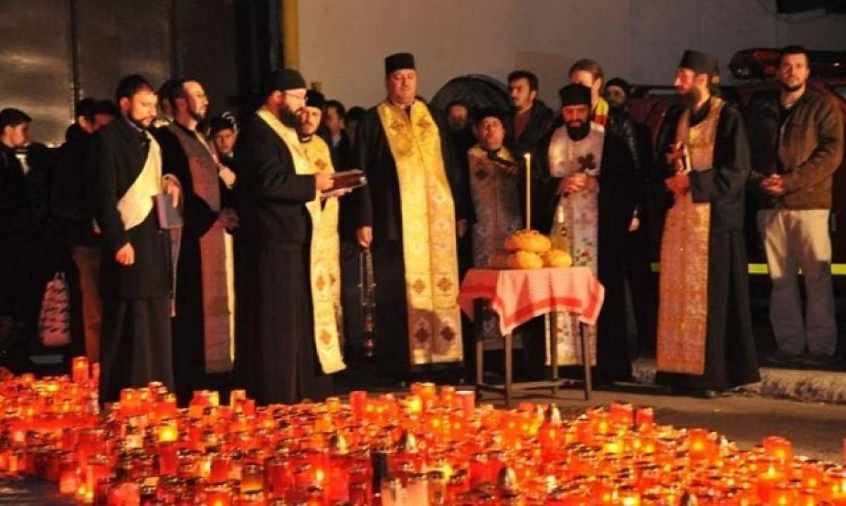 Parastas de nouă zile, oficiat de 15 preoţi, pentru victimele incendiului din Clubul Colectiv