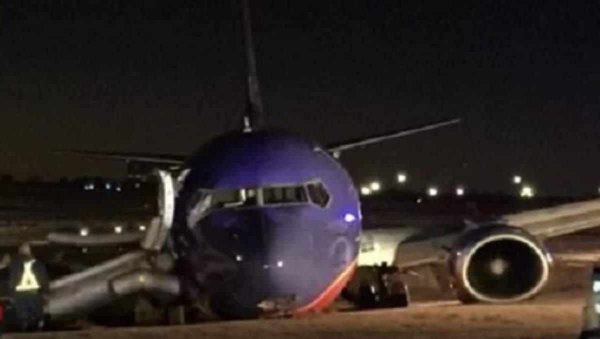 VIDEO / Momente de panică! Un avion a ieşit de pe pistă, iar 138 de pasageri au văzut moartea cu ochii