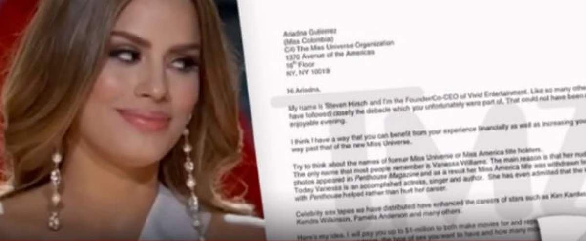 VIDEO / "Fosta" Miss Universe, implicată într-un scandal cu tentă sexuală: "Îţi dăm un 1 milion de dolari şi te culci cu cine vrei"
