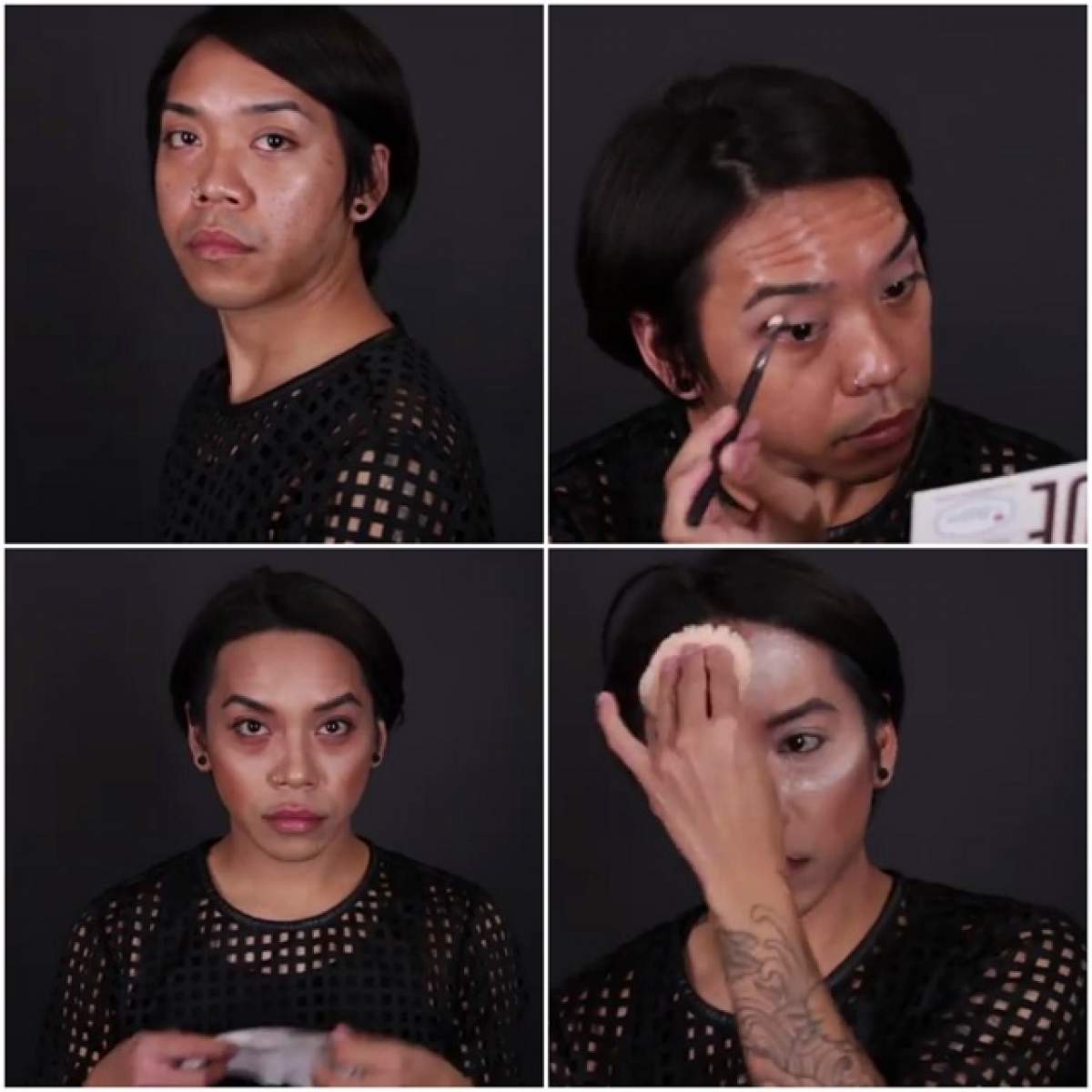 VIDEO / Un bărbat a luat trusa de make-up în mână şi a trecut la treabă! Ce şi-a făcut pe faţă depăşeşte aşteptările oricui