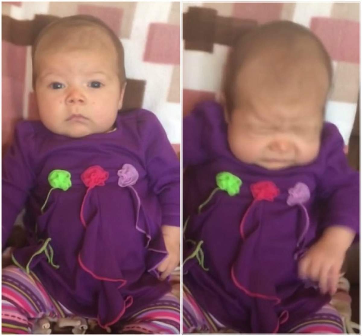 VIDEO / E adorabil! Un bebeluş strănută şi imediat după se întâmplă asta!