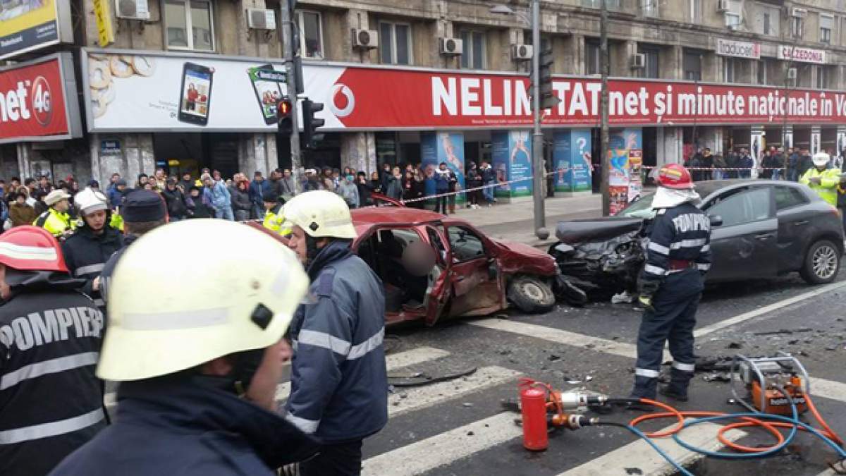 Accident cumplit în centrul Capitalei! Două persoane au murit pe loc şi 6 au fost rănite grav