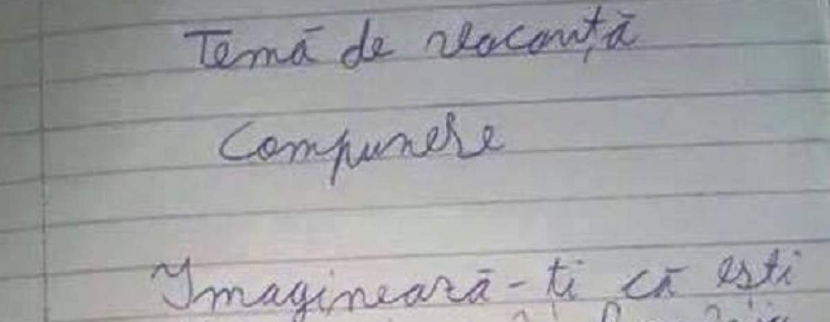 Un elev de generală a ştiut cum să-şi fenteze profa! Cum şi-a predat tema de vacanţă