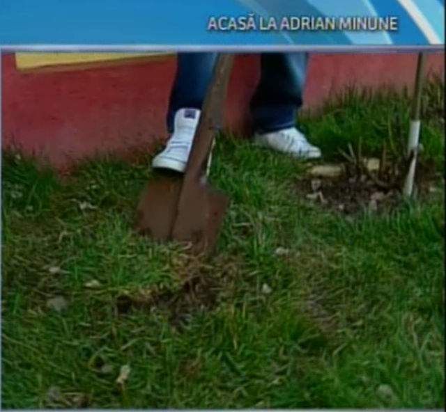 FOTO / Aşa ceva? Adi Minune a lăsat microfonul şi a trecut la cazma!
