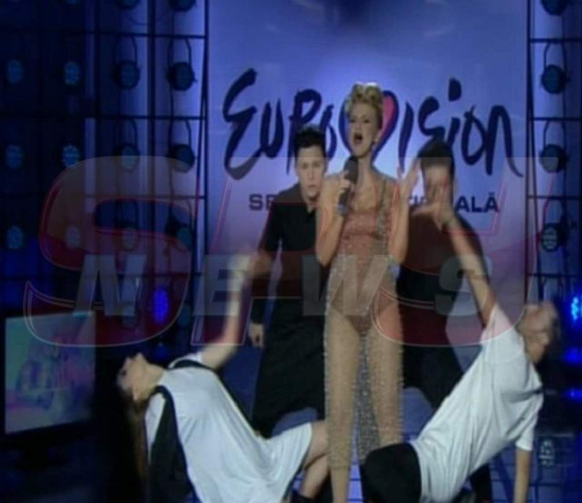 VIDEO /  Ups, cineva a uitat să se epileze la Eurovision! Cristina Vasiu şi-a afişat "tufişul" din lenjeria intimă?
