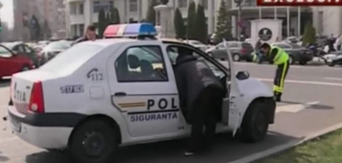 Poliţist rănit în misiune chiar de Ziua Poliţiei! Accident rutier pe Calea 13 Septembrie! Un taxi şi o maşină de poliţie implicate!