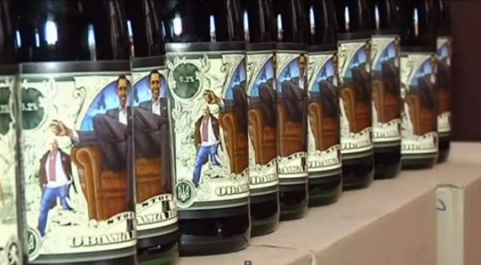 VIDEO /  Obama, Putin şi cancelarul german, apariţii incendiare pe... sticle de bere
