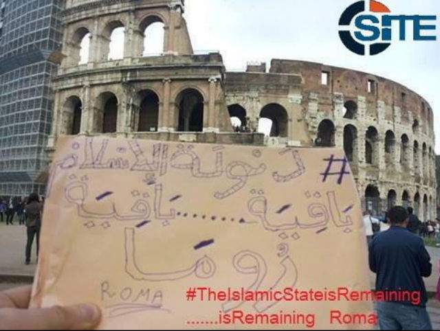 FOTO / Italia este în ALERTĂ! Susţinătorii grupării teroriste SI au publicat fotografii ameninţătoare făcute la Roma