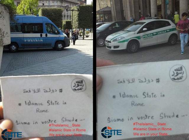 FOTO / Italia este în ALERTĂ! Susţinătorii grupării teroriste SI au publicat fotografii ameninţătoare făcute la Roma