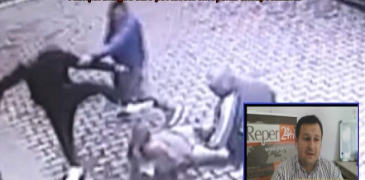 VIDEO / Atac mafiot! Un bărbat a fost snopit în bătaie în mijlocul străzii! Agresorul e în libertate!