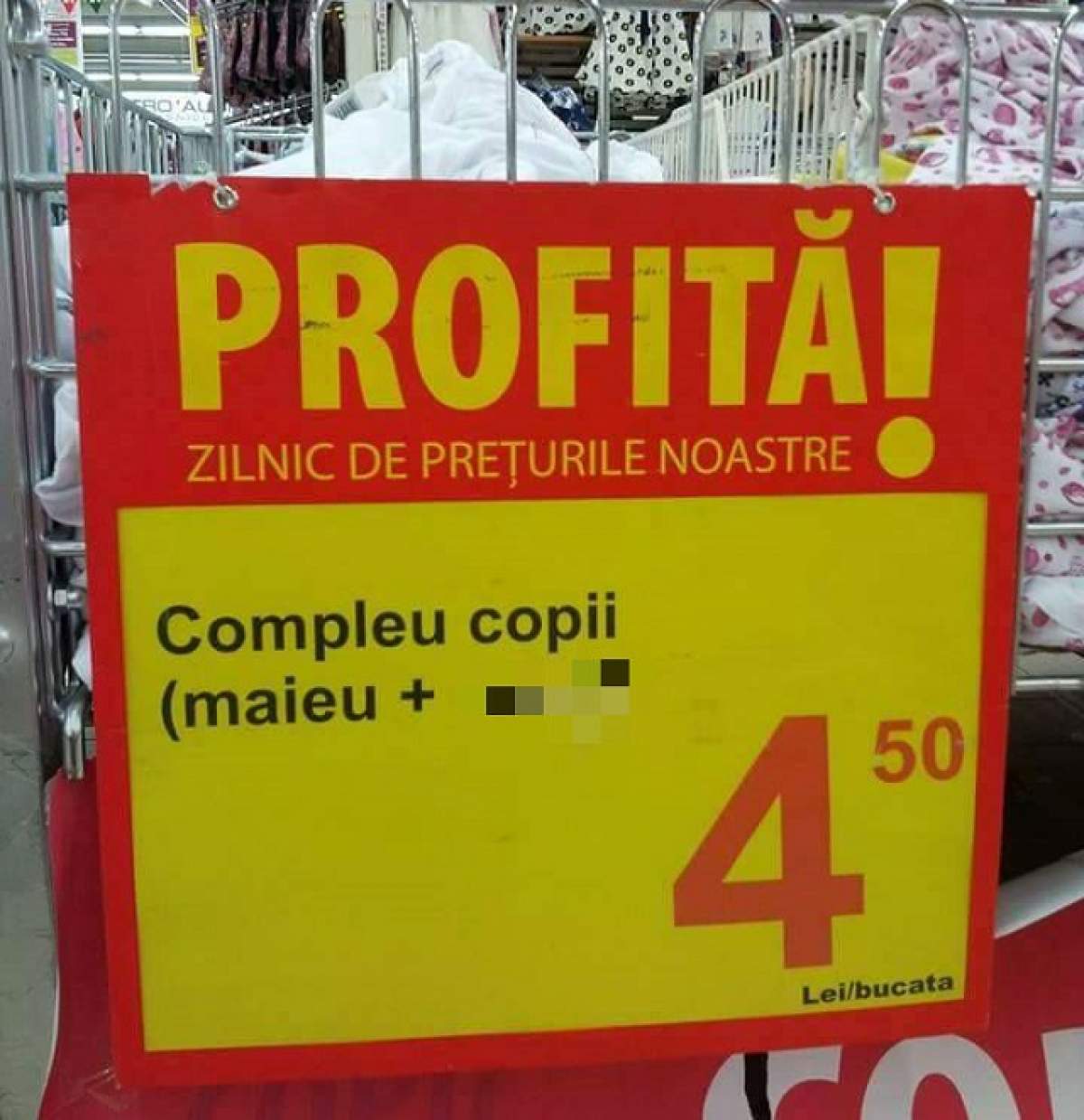 Anunţ de tot râsul într-un hypermarket! Ce au scos la vânzare comercianţii?