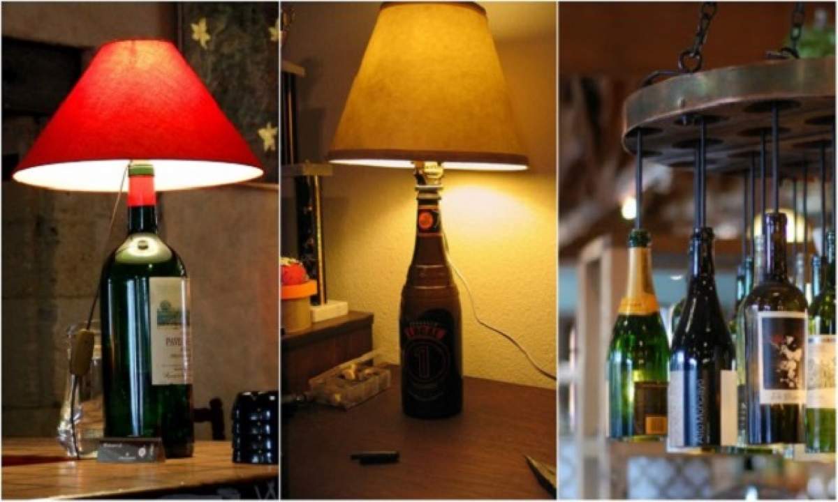 Nu arunca sticlele goale de vin! Vezi cum le poţi transforma uşor în adevărate piese decorative